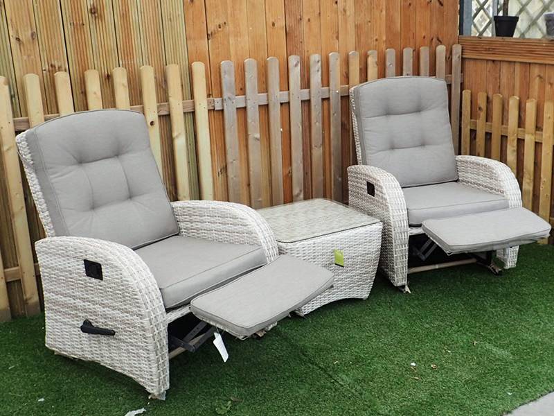 cream coloured garden furniture chair set